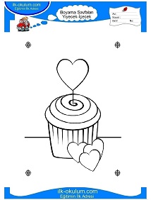 Çocuklar İçin Cupcake Boyama Sayfaları 